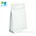 250 g matné bílé kávové tašky s ventilem